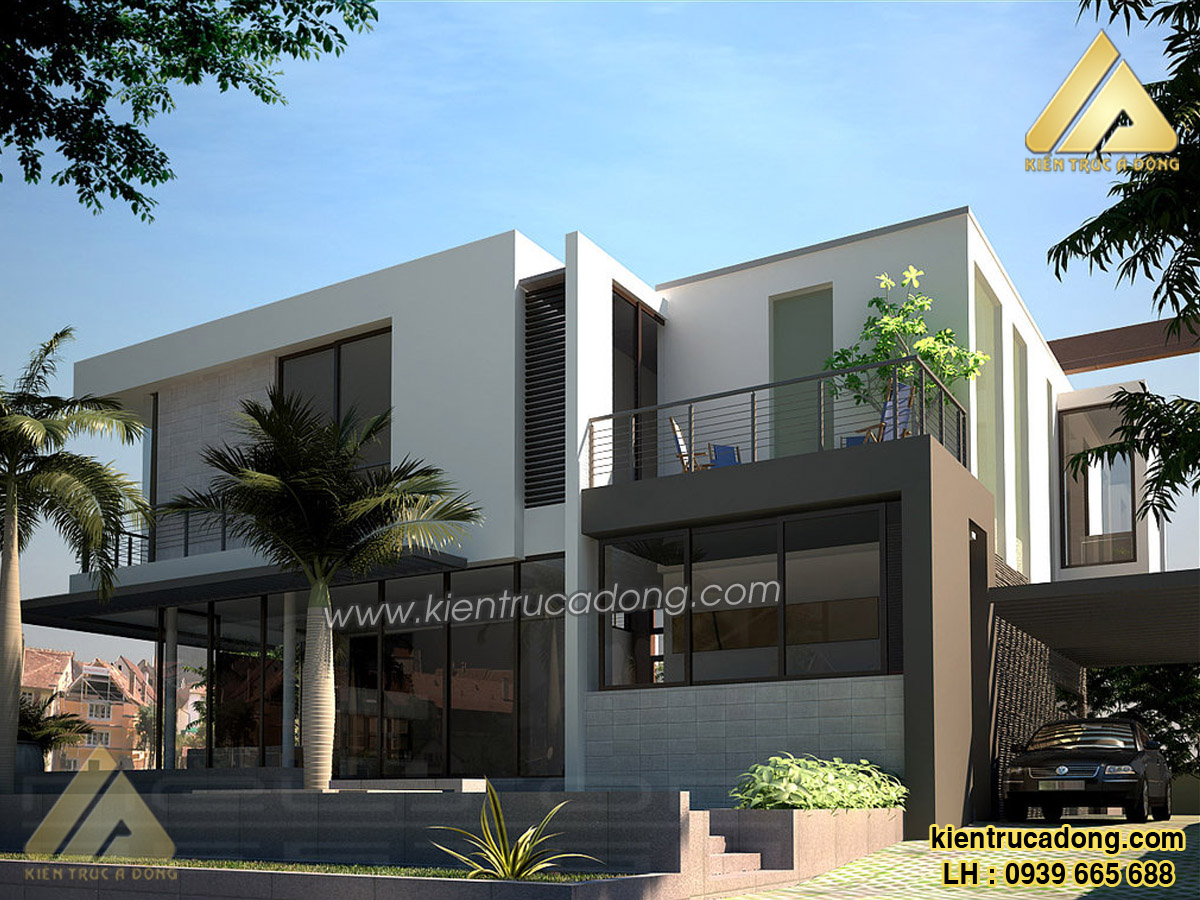 mau biet thu 2 tang thiet ke hien dai